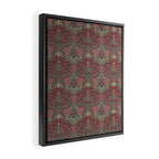 William Morris Honeysuckle & Tulip Burgundy and Sage Framed Canvas Print Gallery Image 2