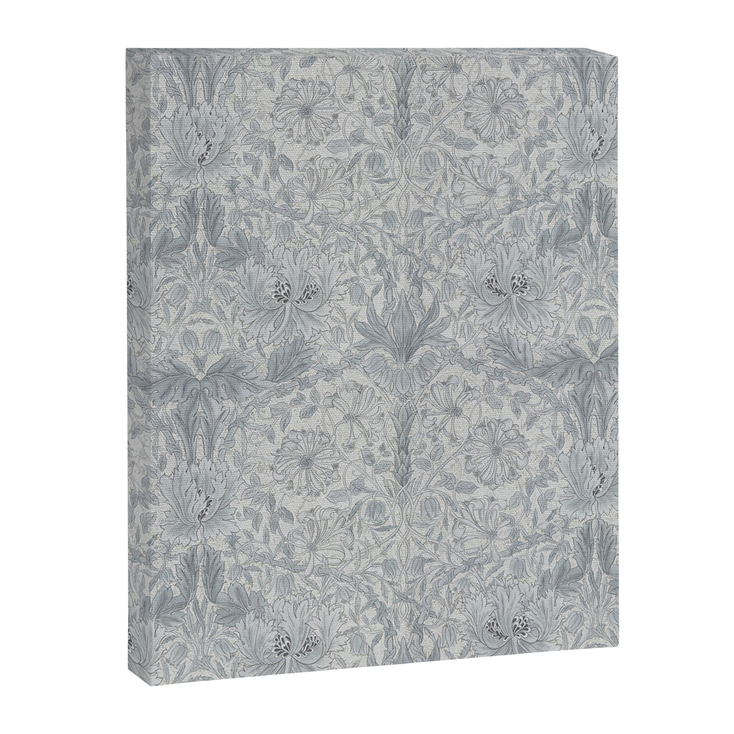 William Morris Honeysuckle & Tulip Cloud Grey Canvas Print Gallery Image 8