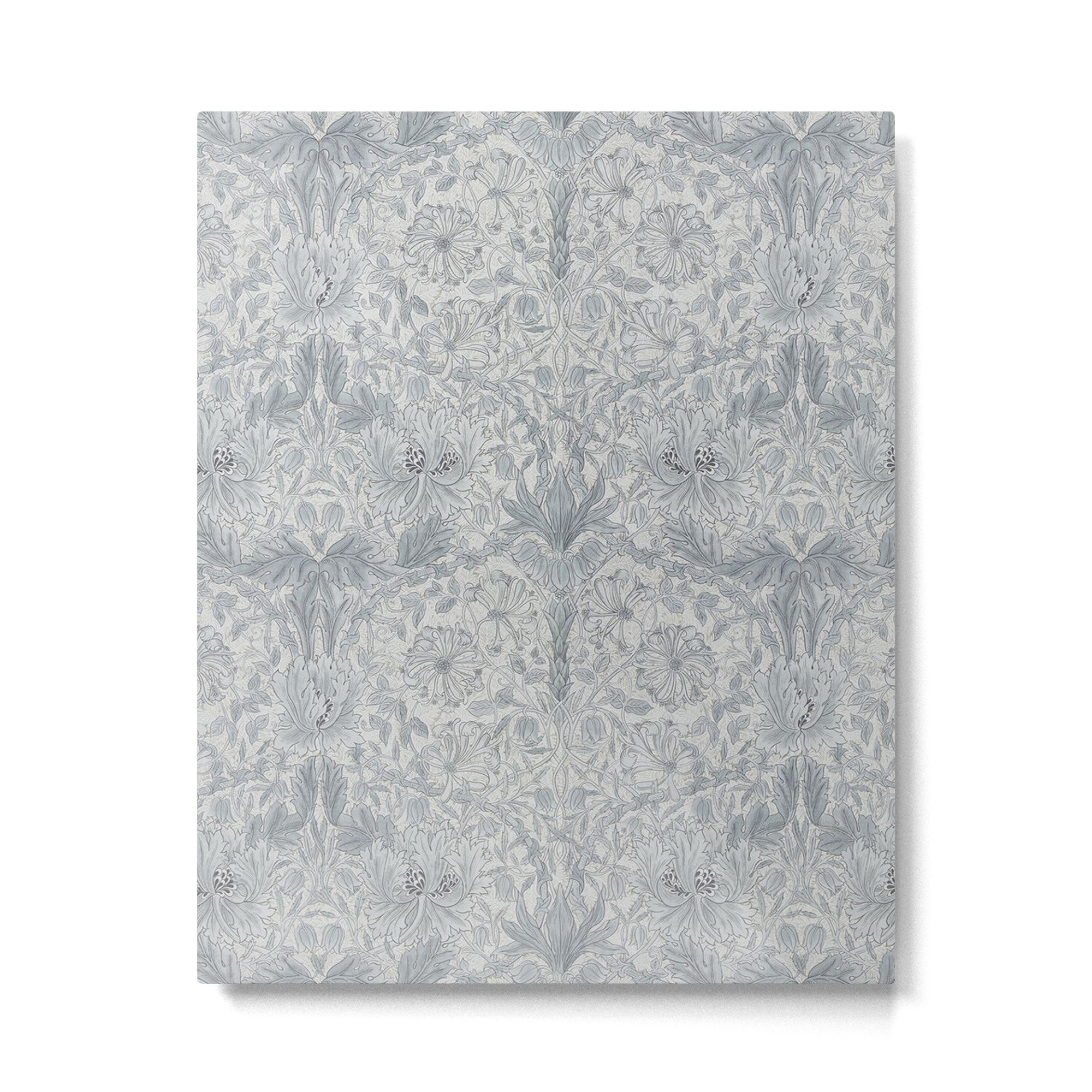 William Morris Honeysuckle & Tulip Cloud Grey Metal Print Gallery Image 6