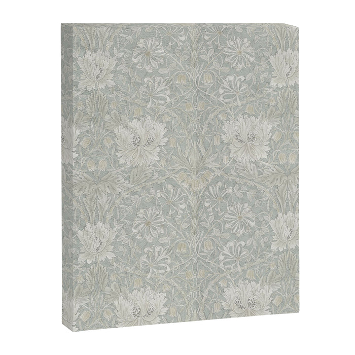 William Morris Honeysuckle & Tulip Light Grey and Blue Canvas Print Gallery Image 1