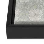 William Morris Honeysuckle & Tulip Light Grey and Blue Framed Canvas Print Gallery Image 3