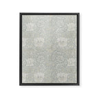 William Morris Honeysuckle & Tulip Light Grey and Blue Framed Canvas Print Gallery Image 8