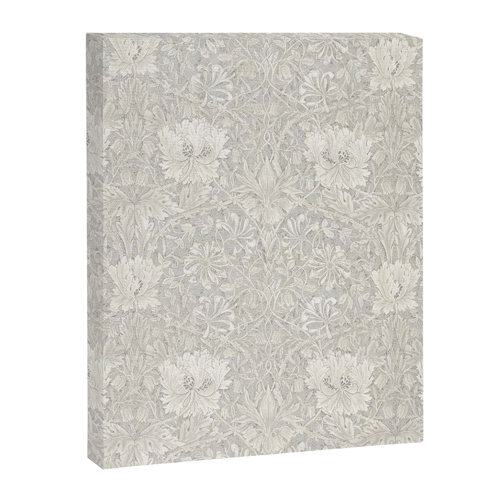 William Morris Honeysuckle & Tulip Light Grey Canvas Print Gallery Image 8