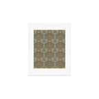 William Morris Honeysuckle & Tulip Taupe and Aqua Art Print Gallery Image 1