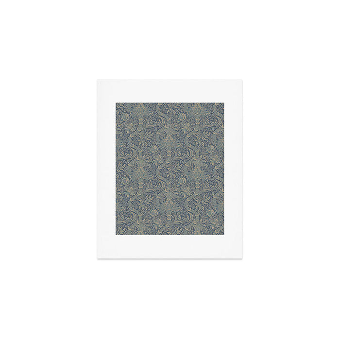 William Morris Indian Peacock Blue Pattern Art Print Gallery Image 1