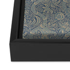 William Morris Indian Peacock Blue Pattern Framed Canvas Print Gallery Image 3