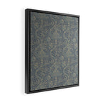 William Morris Indian Peacock Blue Pattern Framed Canvas Print Gallery Image 2