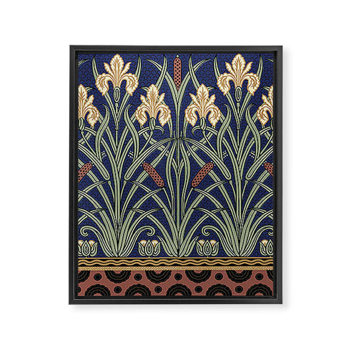William Morris Iris Art Framed Canvas Print Gallery Image 1