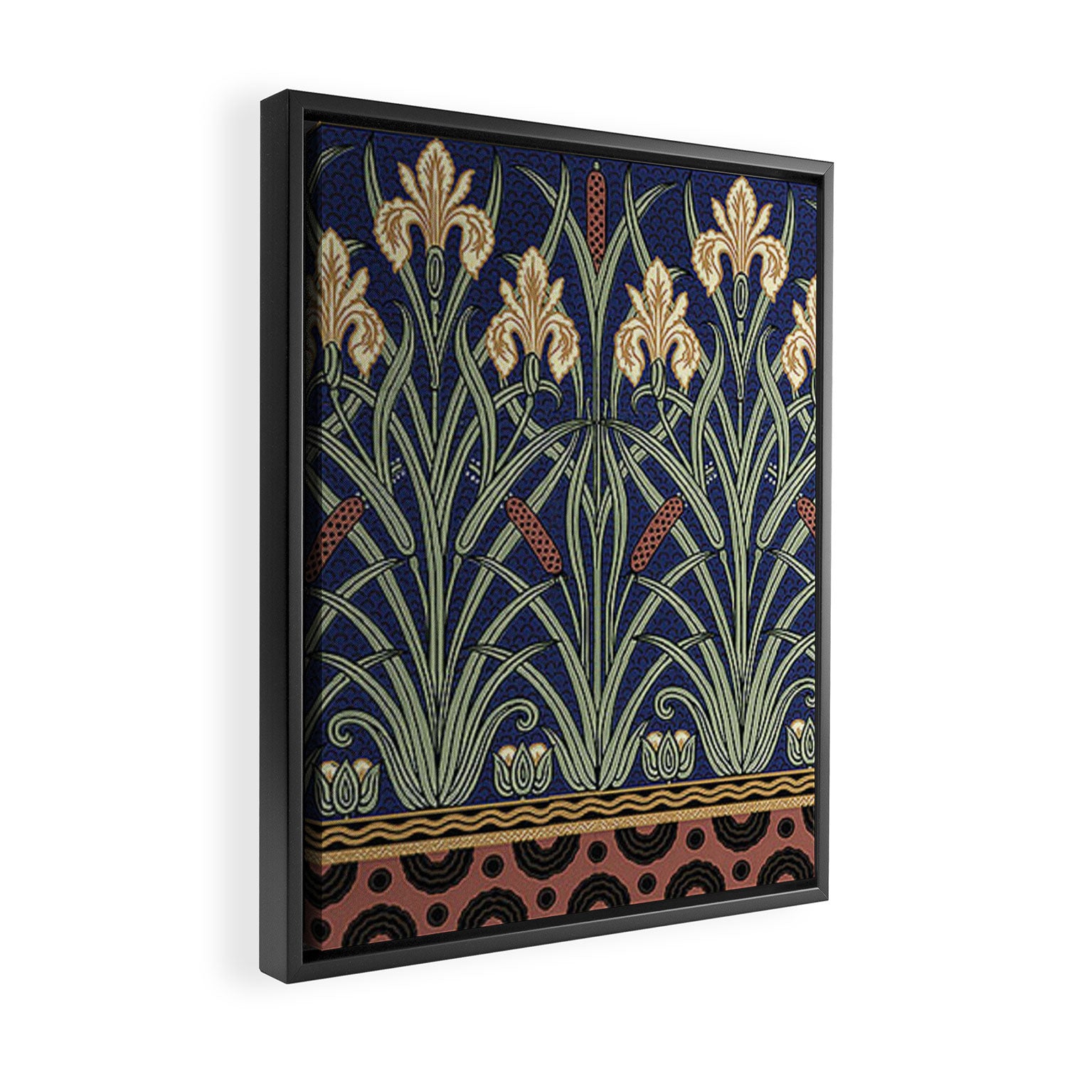 William Morris Iris Art Framed Canvas Print Gallery Image 2