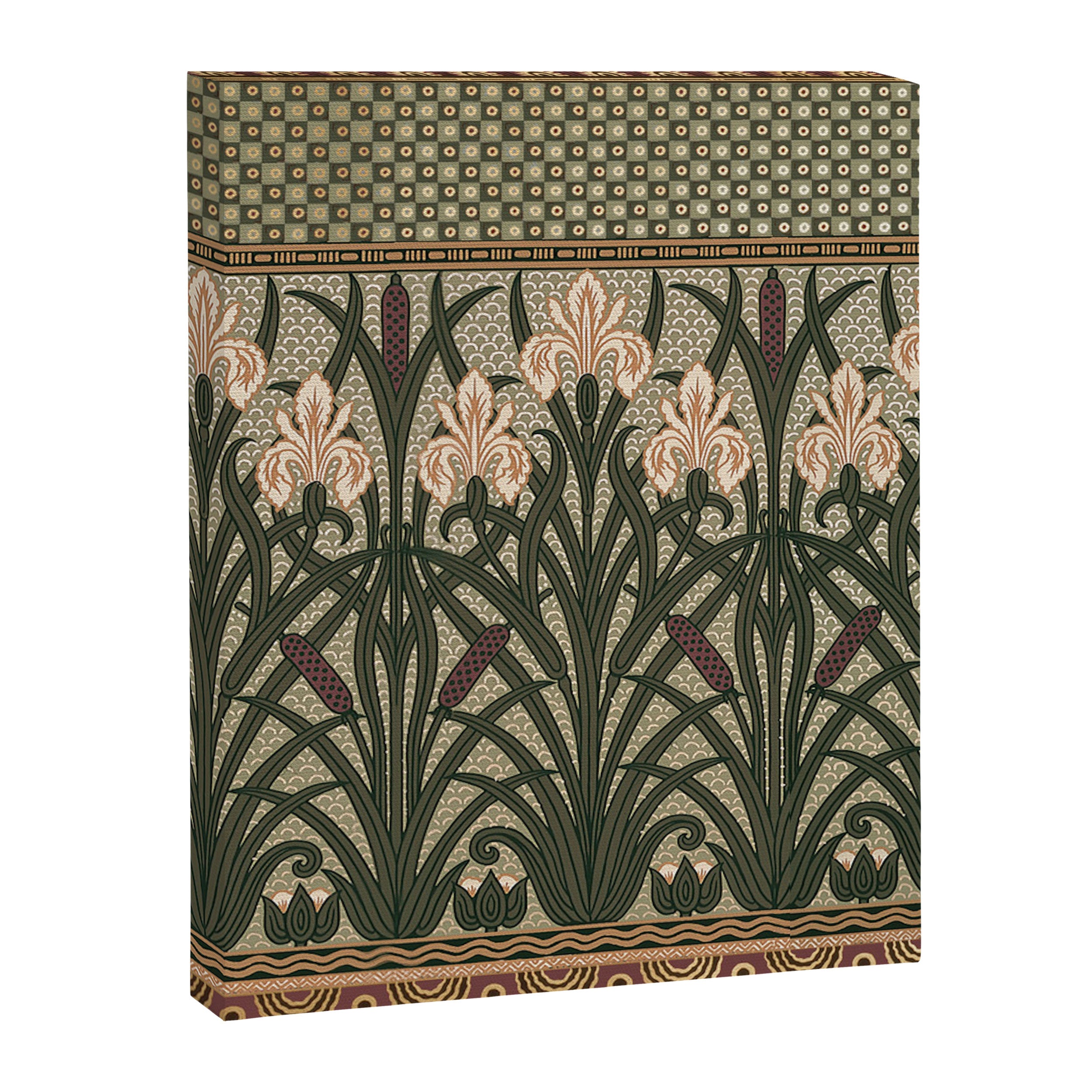 William Morris Iris Golden Green Art Canvas Print Gallery Image 8
