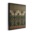 William Morris Iris Golden Green Art Framed Canvas Print Gallery Image 2