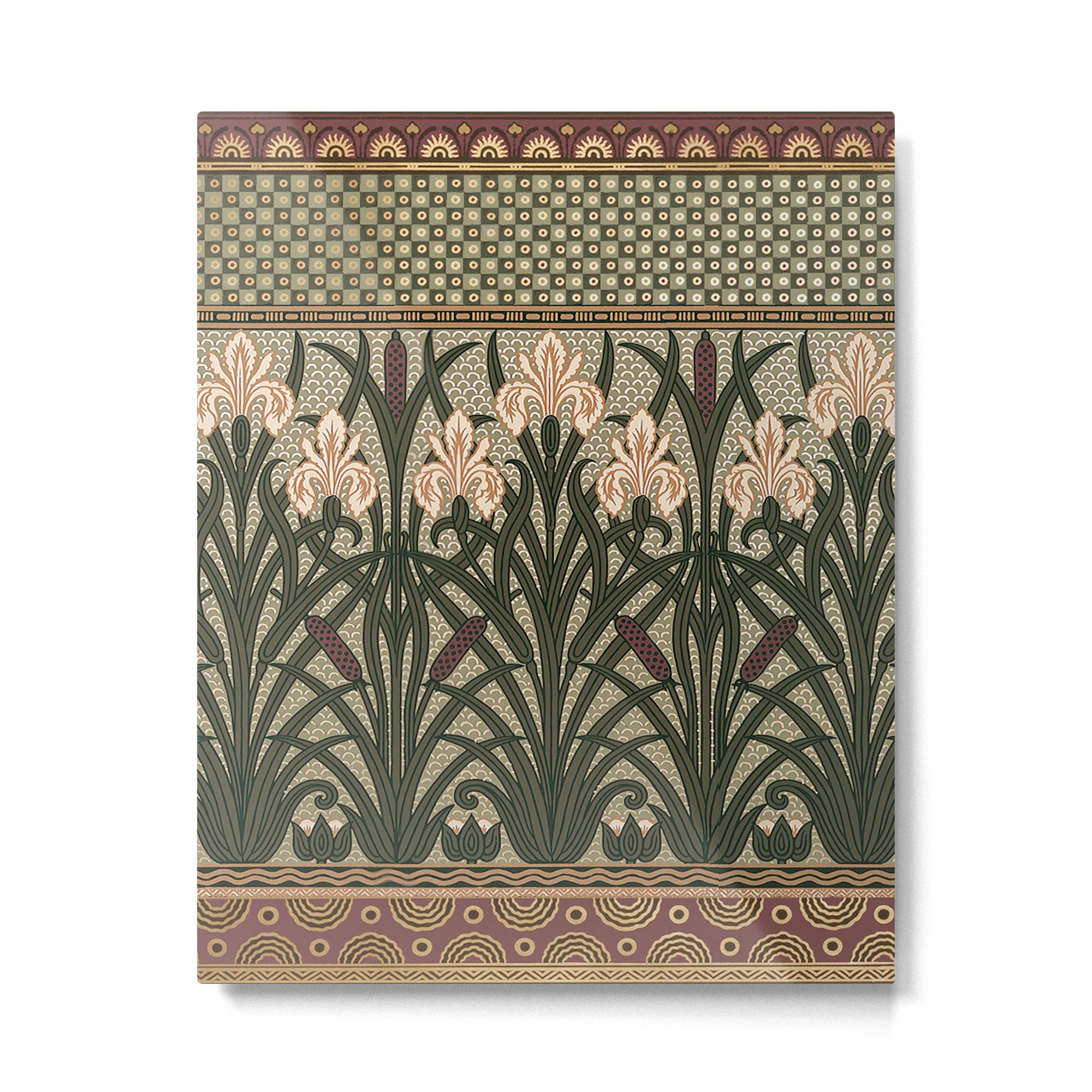 William Morris Iris Golden Green Art Metal Print Gallery Image 6