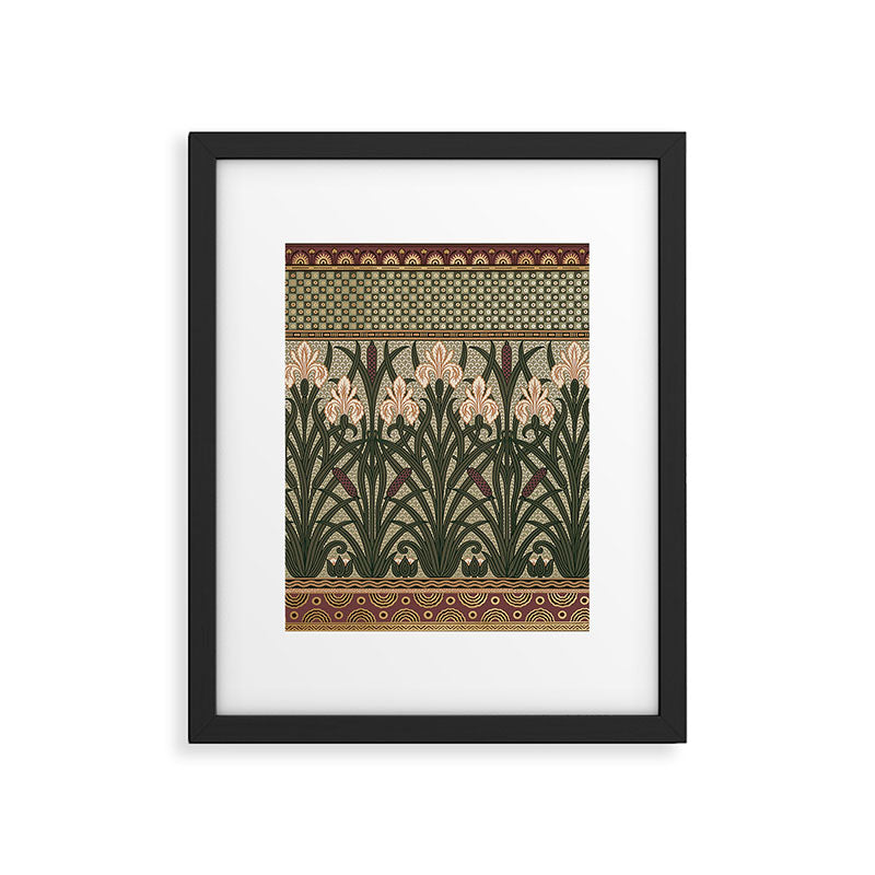 William Morris Iris Golden Green Art Framed Art Print Gallery Image 6
