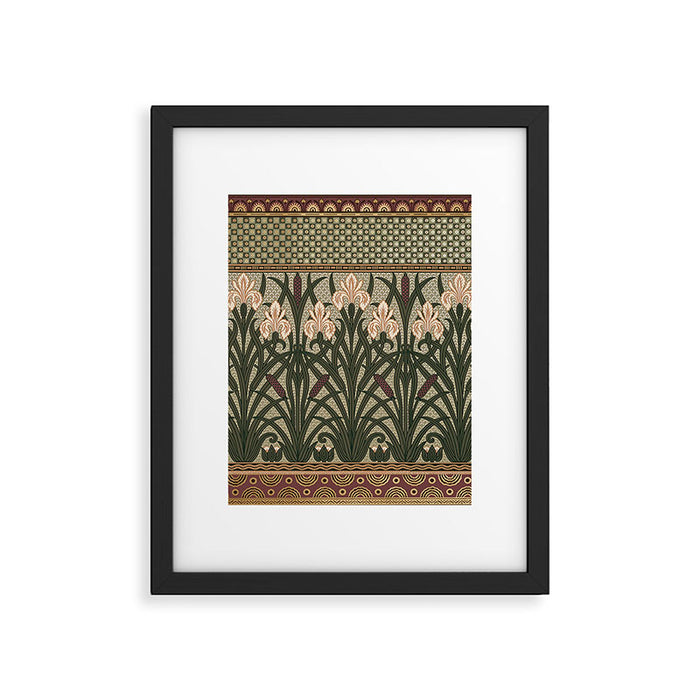 William Morris Iris Golden Green Art Framed Art Print Gallery Image 1