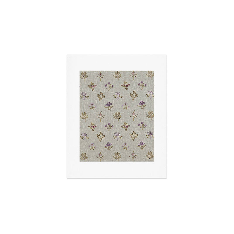William Morris Kelmscott Trellis Linen Aubergine Art Print Gallery Image 1