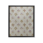William Morris Kelmscott Trellis Linen Aubergine Framed Canvas Print Gallery Image 8