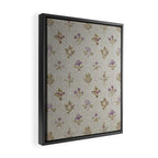 William Morris Kelmscott Trellis Linen Aubergine Framed Canvas Print Gallery Image 2