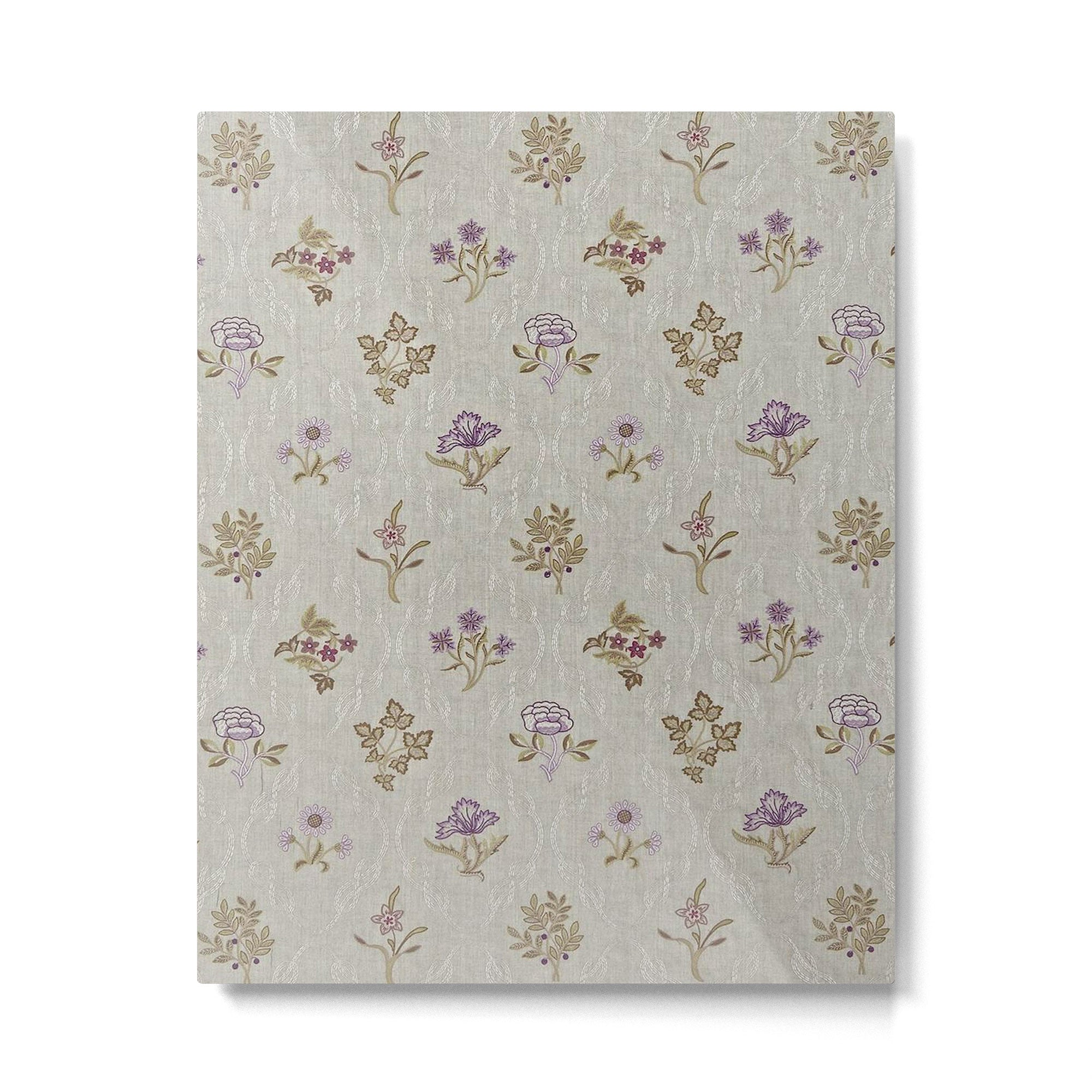 William Morris Kelmscott Trellis Linen Aubergine Metal Print Gallery Image 6