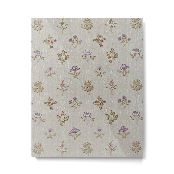 William Morris Kelmscott Trellis Linen Aubergine Metal Print Gallery Image 1