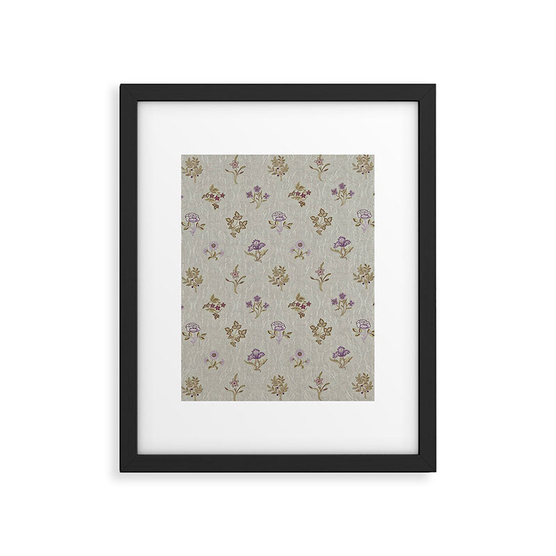 William Morris Kelmscott Trellis Linen Aubergine Framed Art Print Gallery Image 6