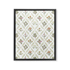William Morris Kelmscott Trellis Ivory Amber Framed Canvas Print Gallery Image 8