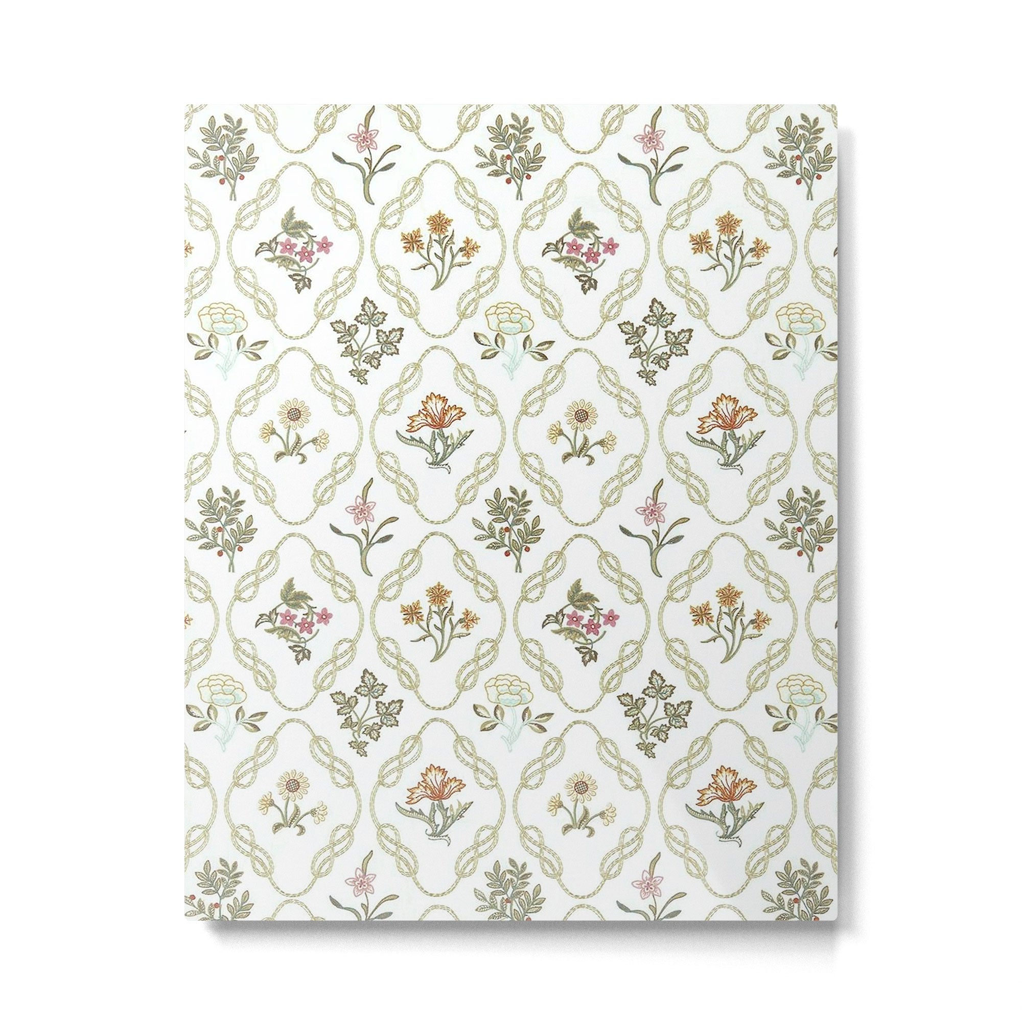 William Morris Kelmscott Trellis Ivory Amber Metal Print Gallery Image 6