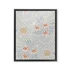 William Morris Larkspur Blue Slate Russet Framed Canvas Print Gallery Image 8