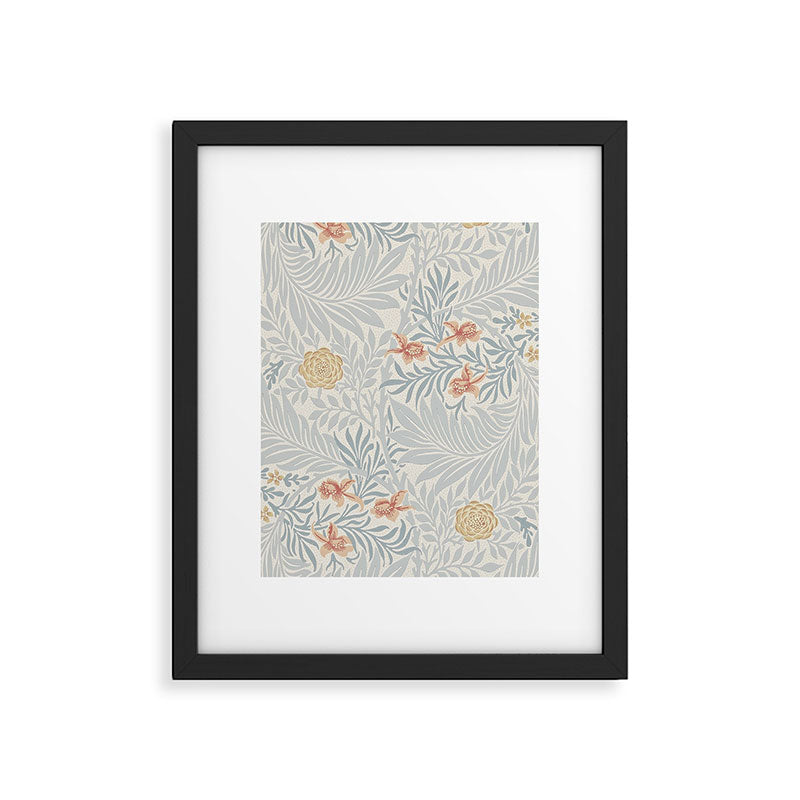 William Morris Larkspur Blue Slate Russet Framed Art Print Gallery Image 6