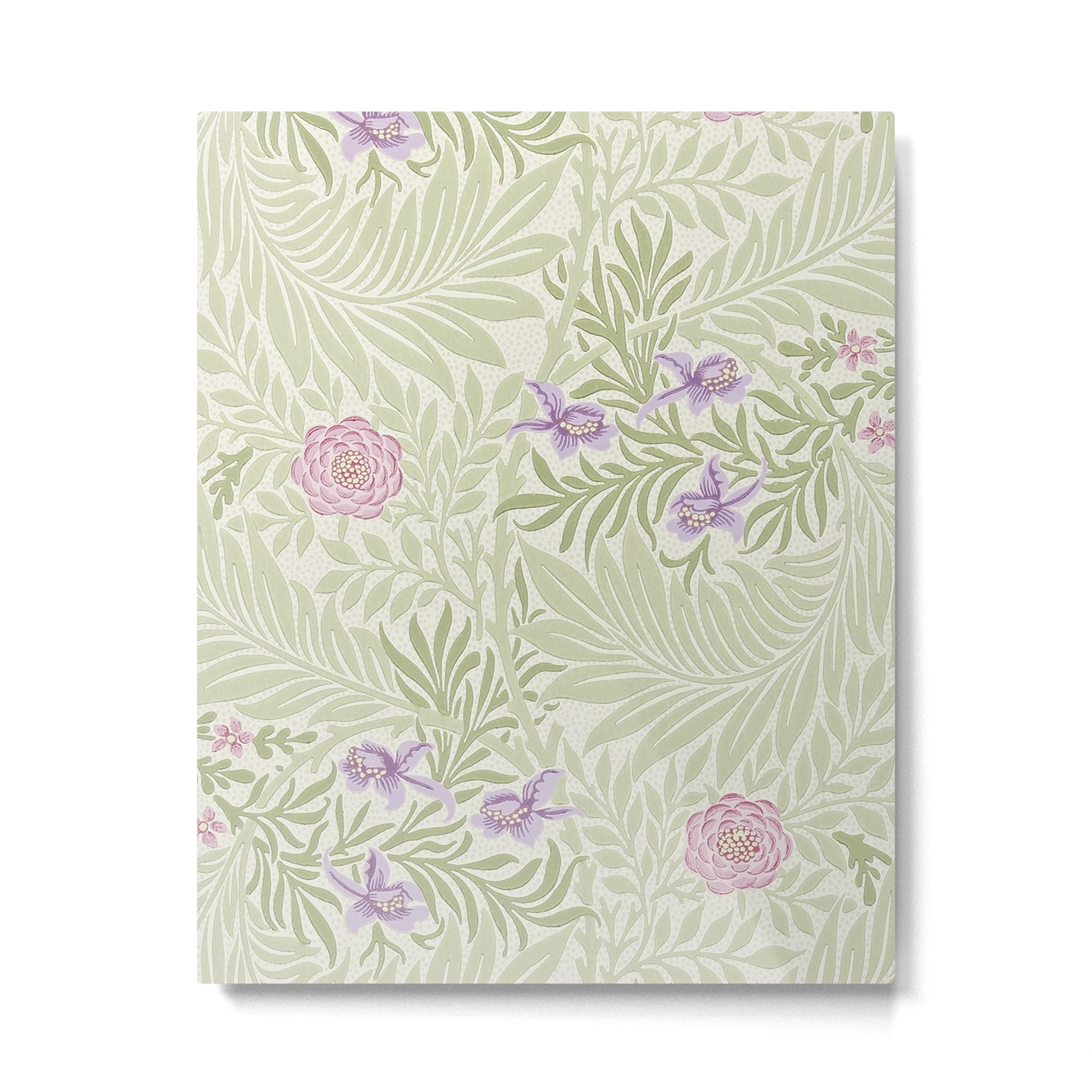 William Morris Larkspur Green Olive Lilac Metal Print Gallery Image 6