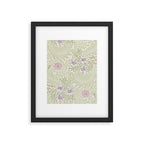 William Morris Larkspur Green Olive Lilac Framed Art Print Gallery Image 6