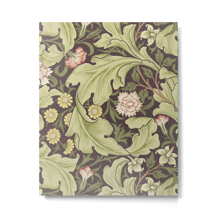 William Morris Leicester Chocolate Olive Floral Metal Print Gallery Image 1