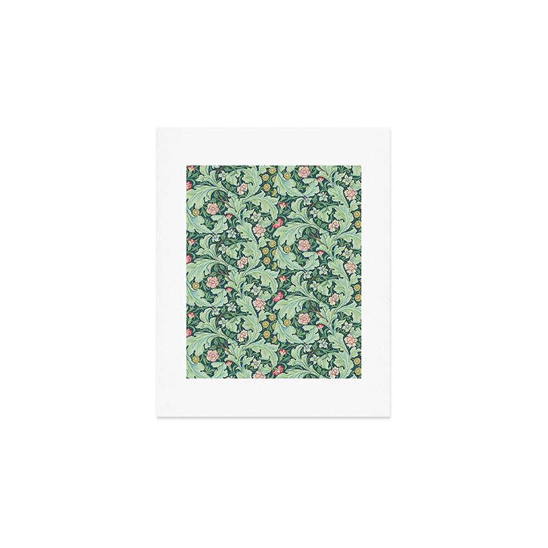 William Morris Leicester Dark Green Multi Art Print Gallery Image 1