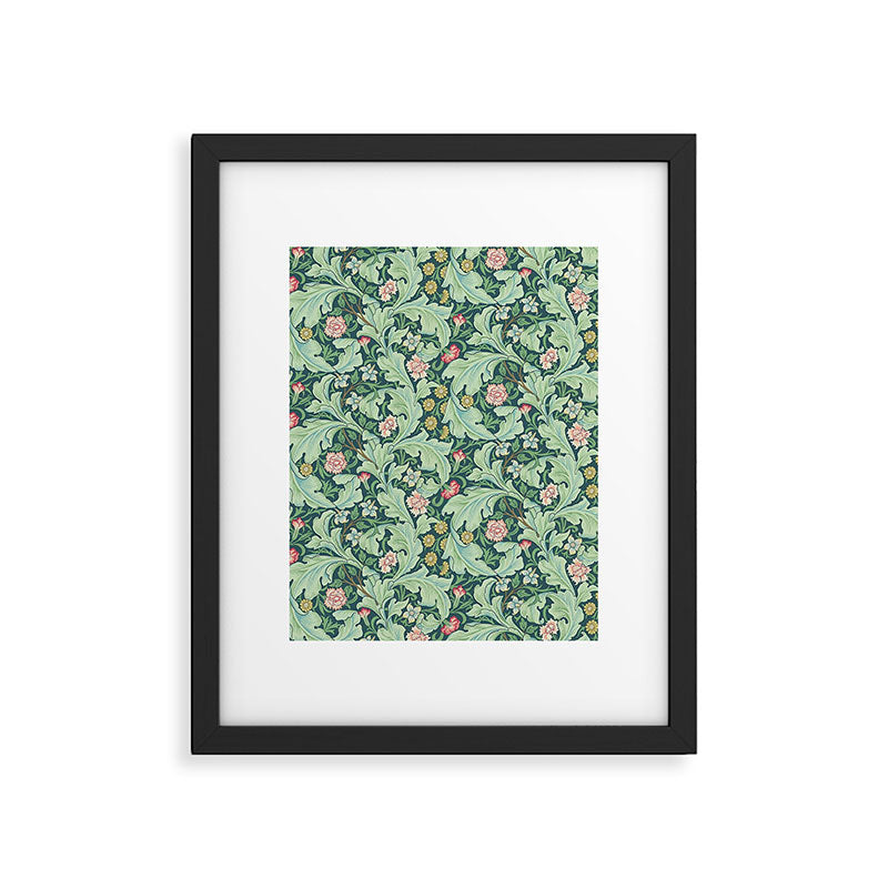 William Morris Leicester Dark Green Multi Framed Art Print Gallery Image 6