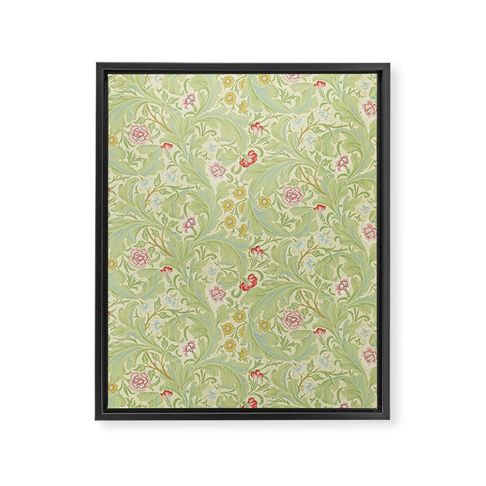 William Morris Leicester Green Multi Framed Canvas Print Gallery Image 1