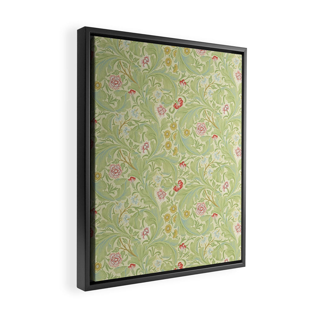 William Morris Leicester Green Multi Framed Canvas Print Gallery Image 2