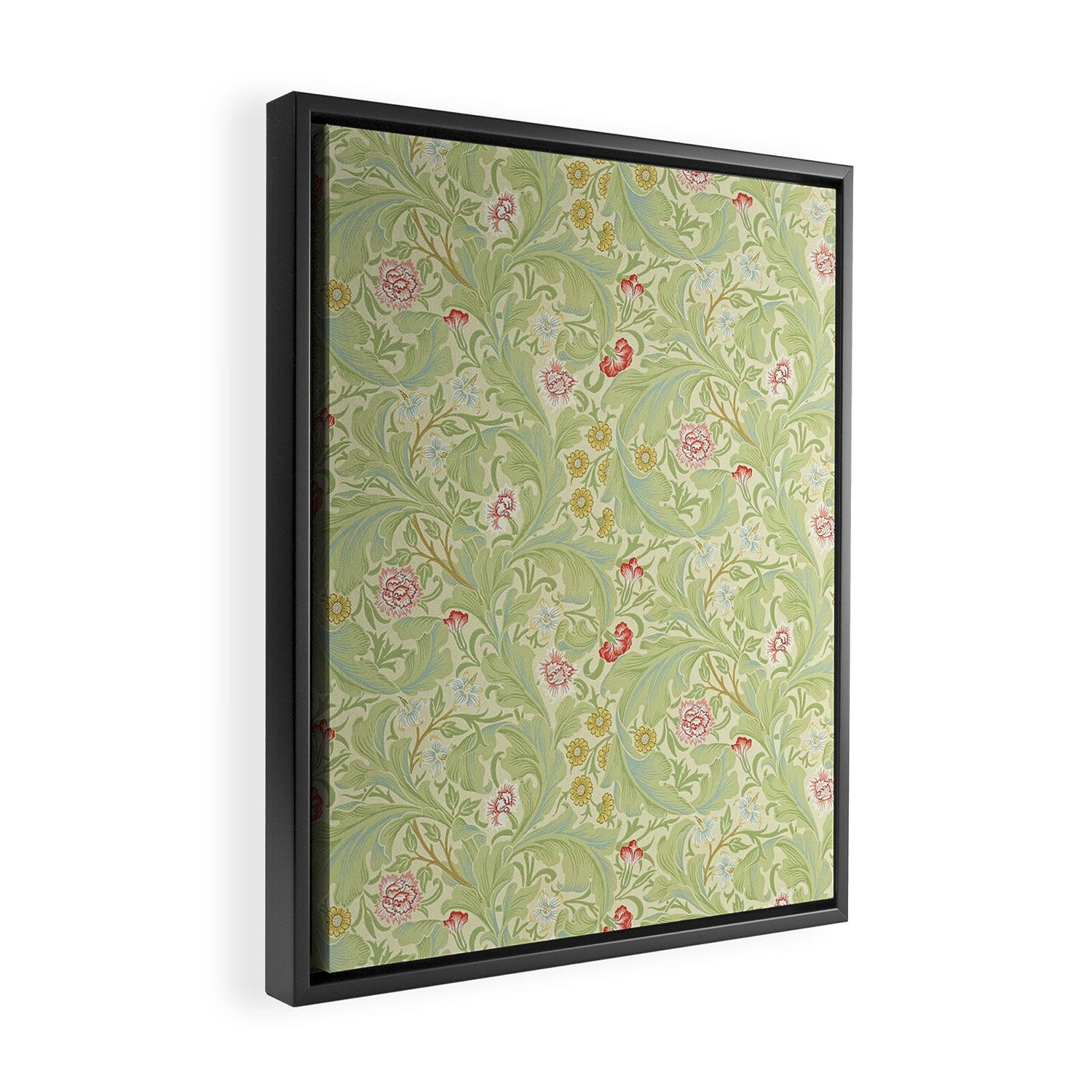 William Morris Leicester Green Multi Framed Canvas Print Gallery Image 2