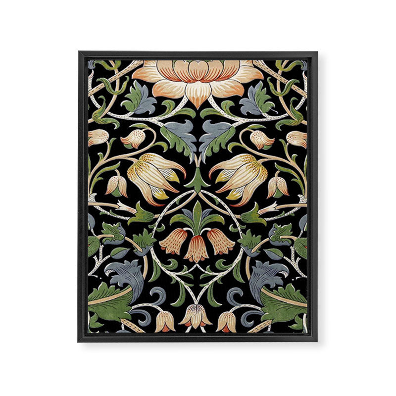 William Morris Lodden Border Midnight Indigo Framed Canvas Print Gallery Image 8