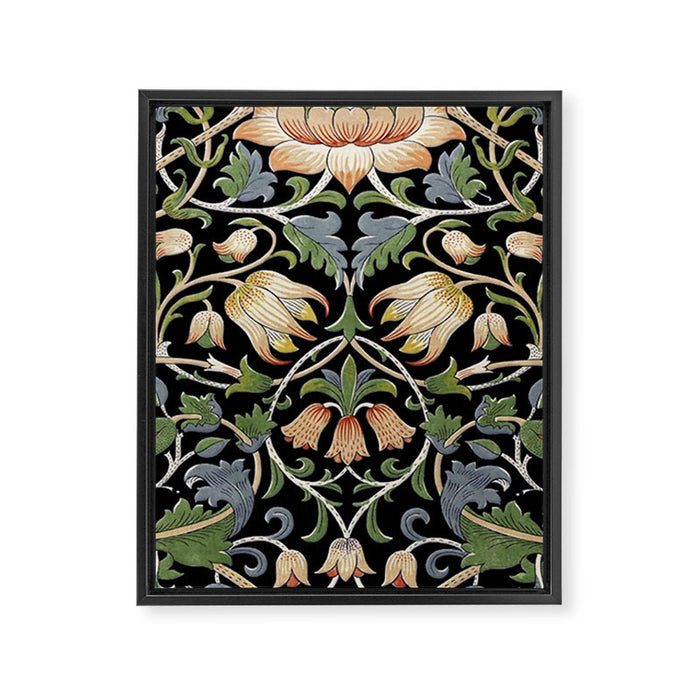 William Morris Lodden Border Midnight Indigo Framed Canvas Print Gallery Image 1
