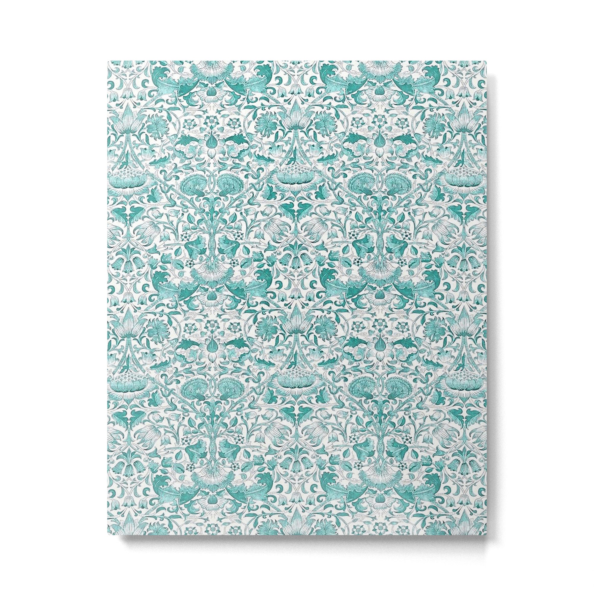 William Morris Lodden Turquoise White Metal Print Gallery Image 6