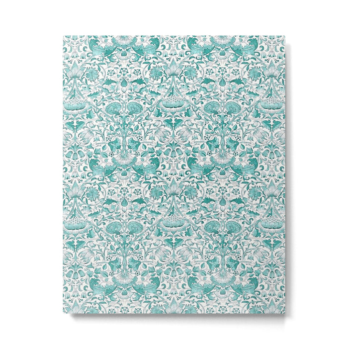 William Morris Lodden Turquoise White Metal Print Gallery Image 1