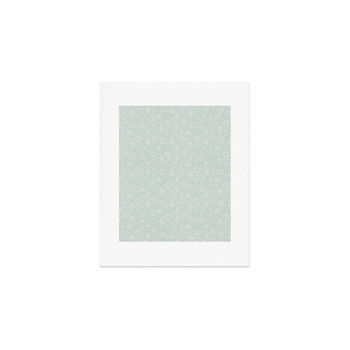 William Morris Mallow Chalk Duck Egg Blue Art Print Gallery Image 1