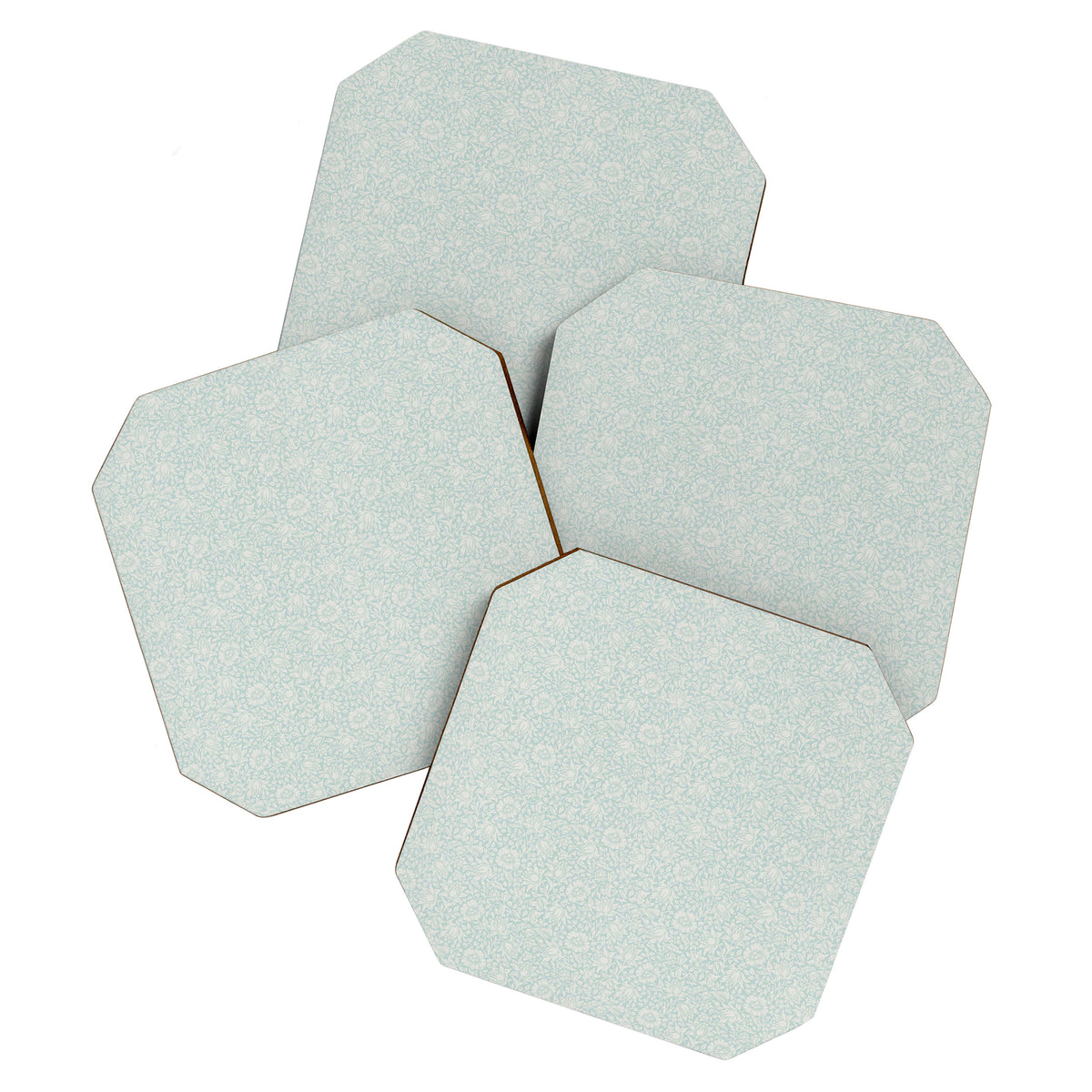 William Morris Mallow Chalk Duck Egg Blue Coaster Gallery Image 1
