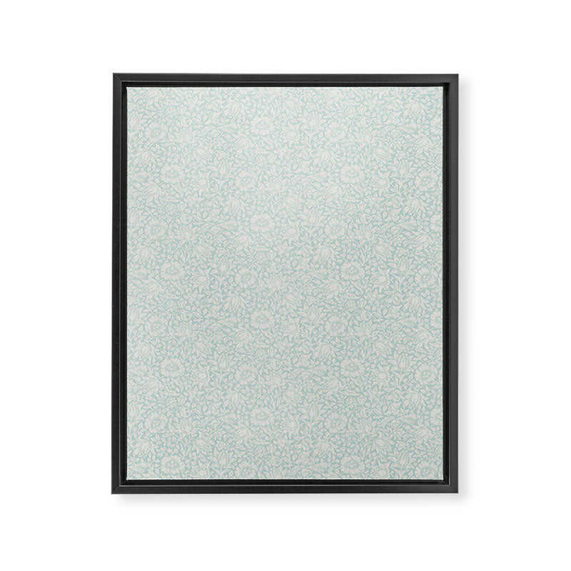 William Morris Mallow Chalk Duck Egg Blue Framed Canvas Print Gallery Image 8