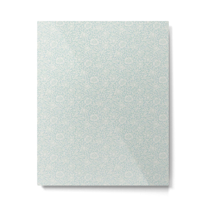 William Morris Mallow Chalk Duck Egg Blue Metal Print Gallery Image 1