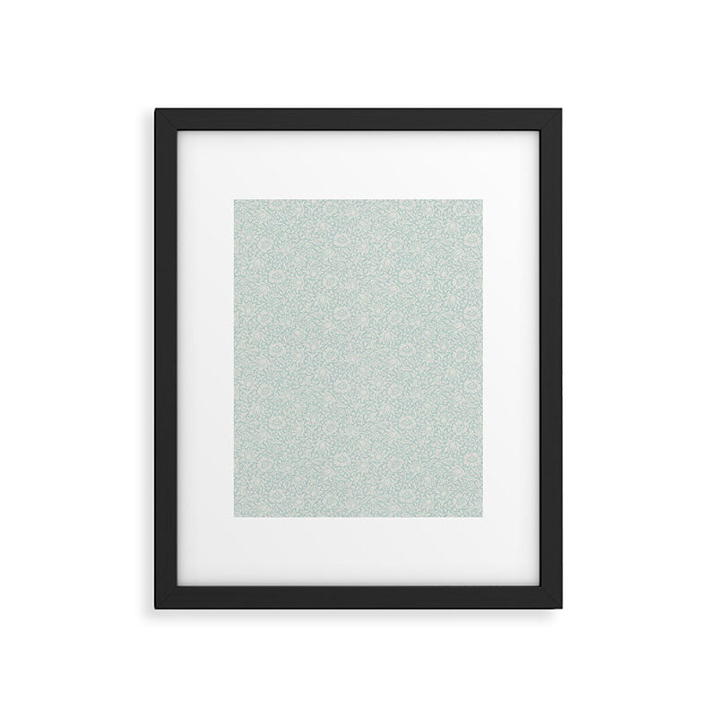 William Morris Mallow Chalk Duck Egg Blue Framed Art Print Gallery Image 6