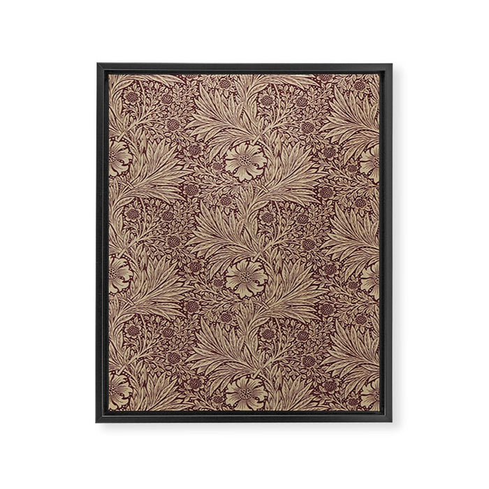 William Morris Marigold Brick Manilla Framed Canvas Print Gallery Image 1