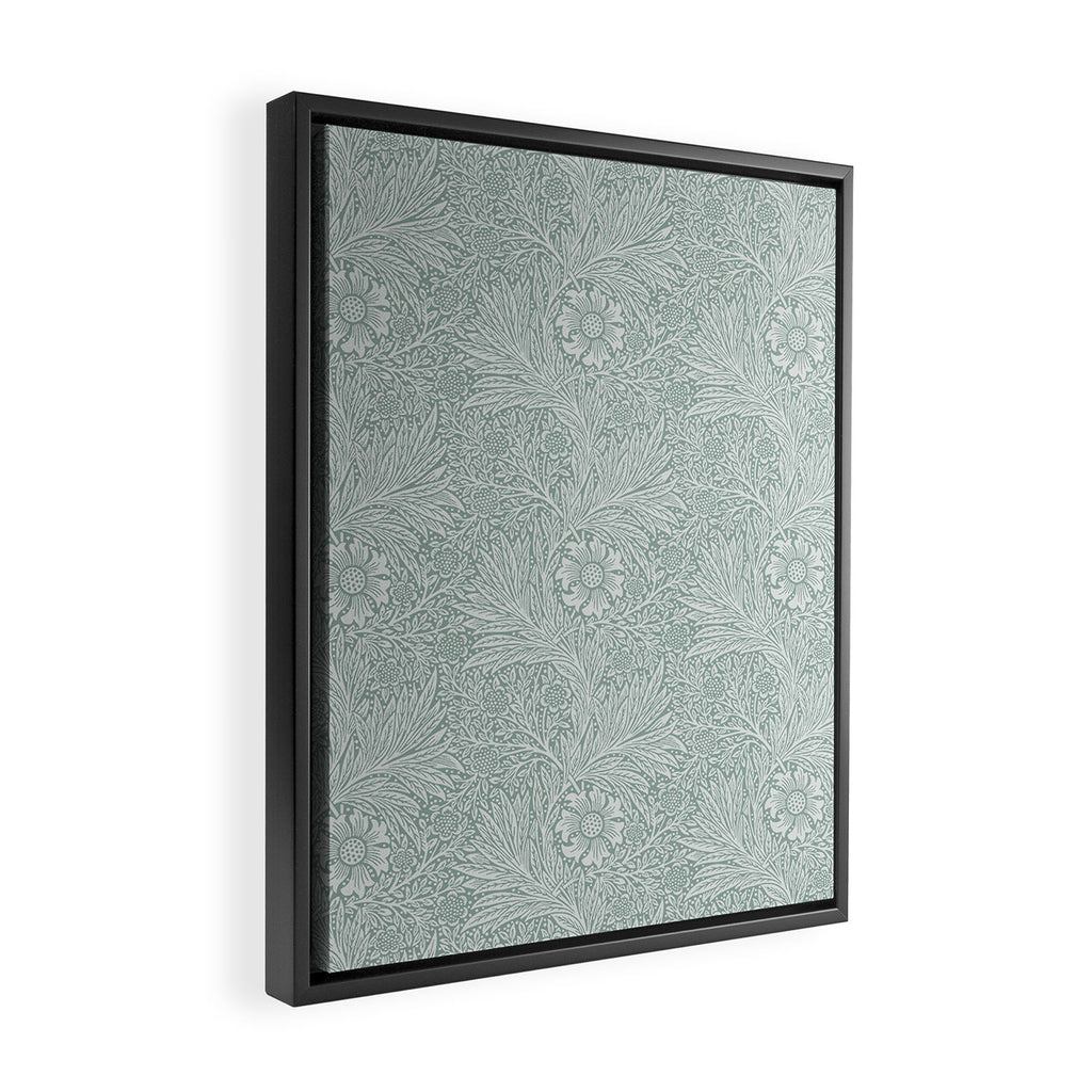 William Morris Marigold Dove Blue Framed Canvas Print Gallery Image 2