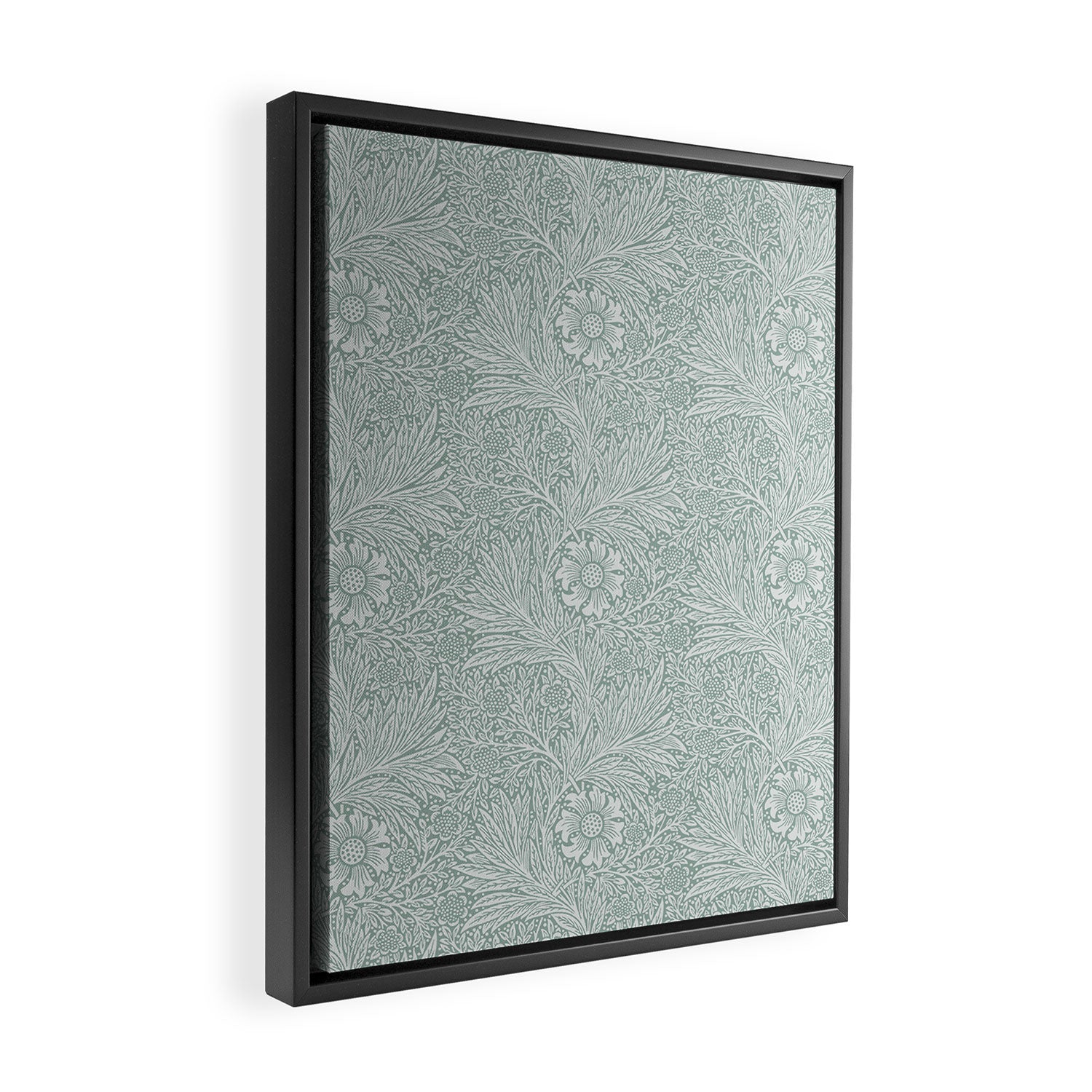 William Morris Marigold Dove Blue Framed Canvas Print Gallery Image 2