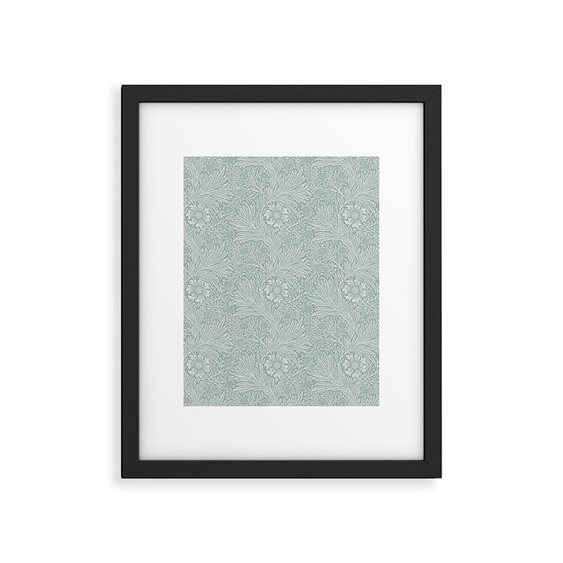William Morris Marigold Dove Blue Framed Art Print Gallery Image 6