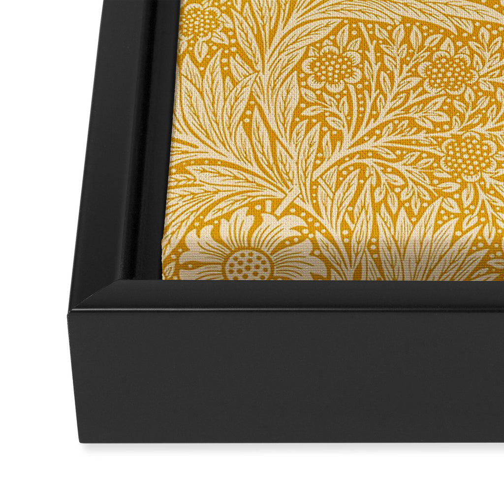 William Morris Marigold Golden Yellow Framed Canvas Print Gallery Image 3